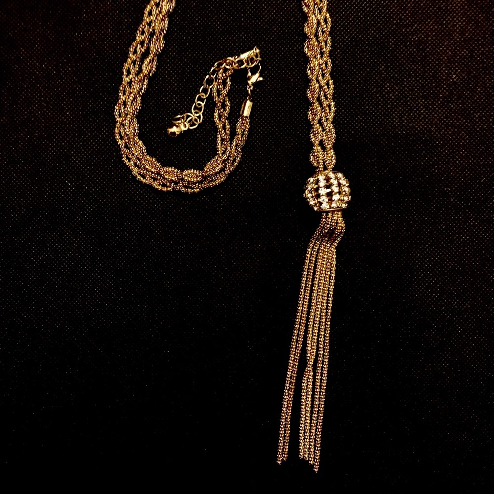 Long Chain Necklace with Tassel